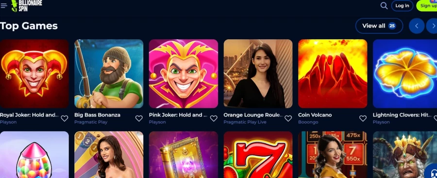 Billionairespin login