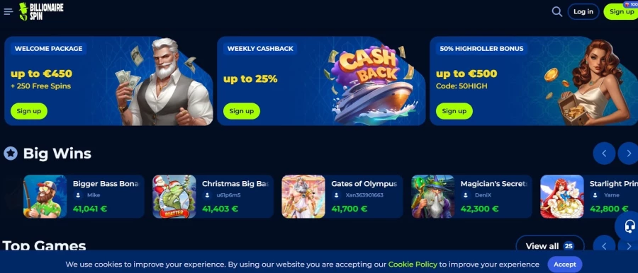 Billionairespin casino