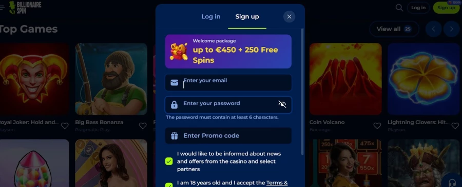 Billionairespin Poland casino
