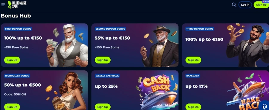 Płatności w Billionairespin